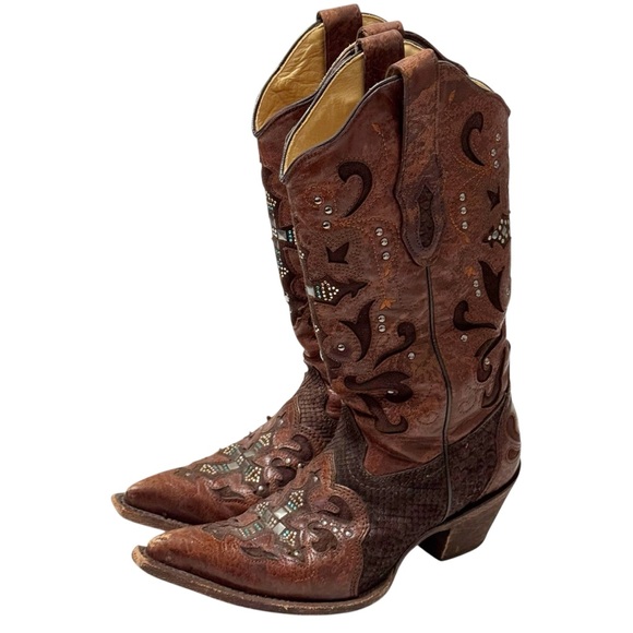 Corral Python Crystal Cross Boot 6.5 - Picture 2 of 14